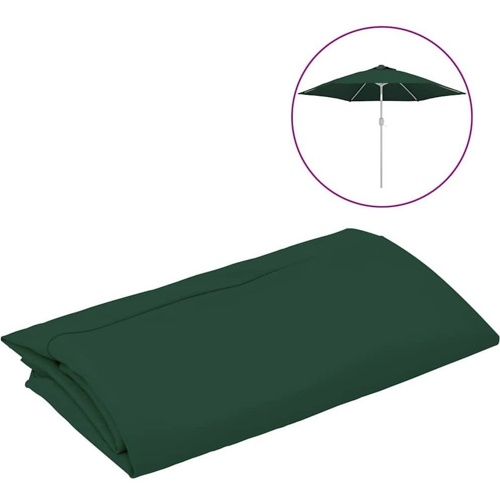 vidaXL Replacement Fabric for Outdoor Parasol Green 118.1