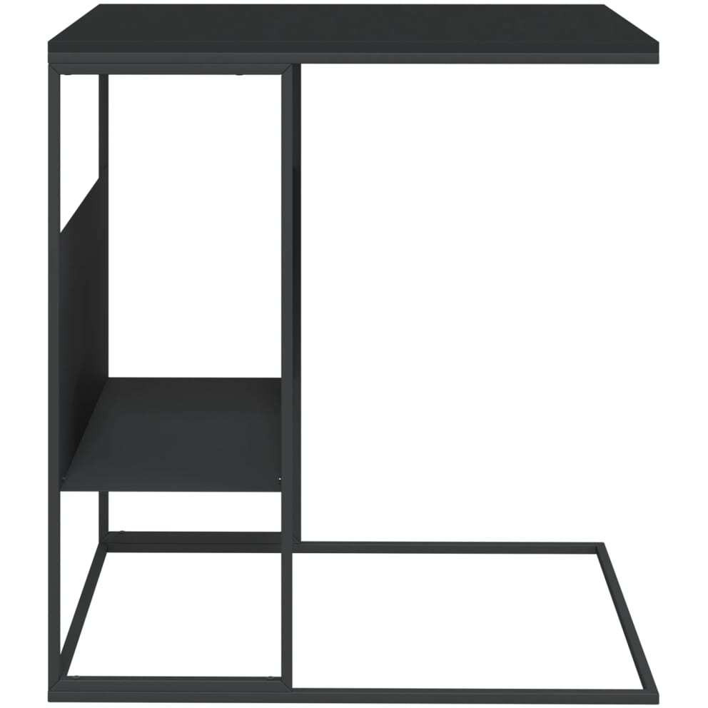 vidaXL Side Table Black 21.7&quotx14.2&quotx23.4" Engineered Wood