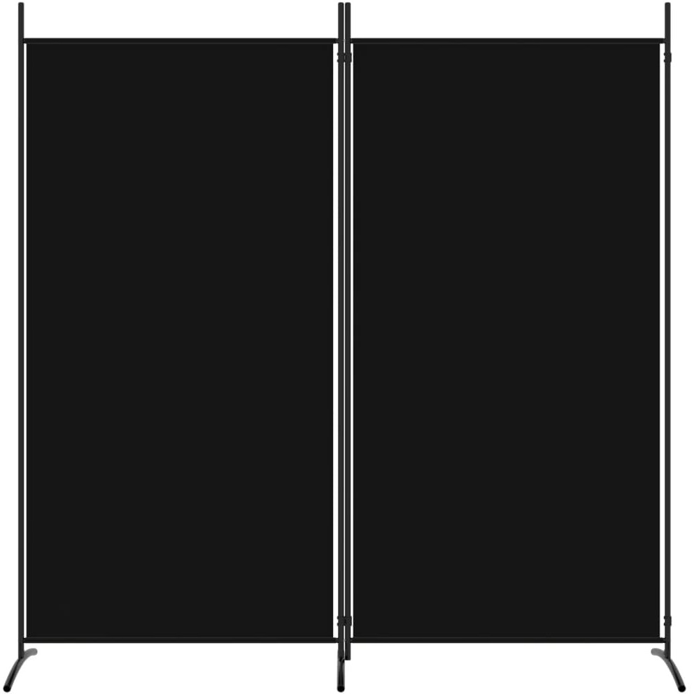 vidaXL 2-Panel Room Divider Black 68.9&quotx70.9" Fabric