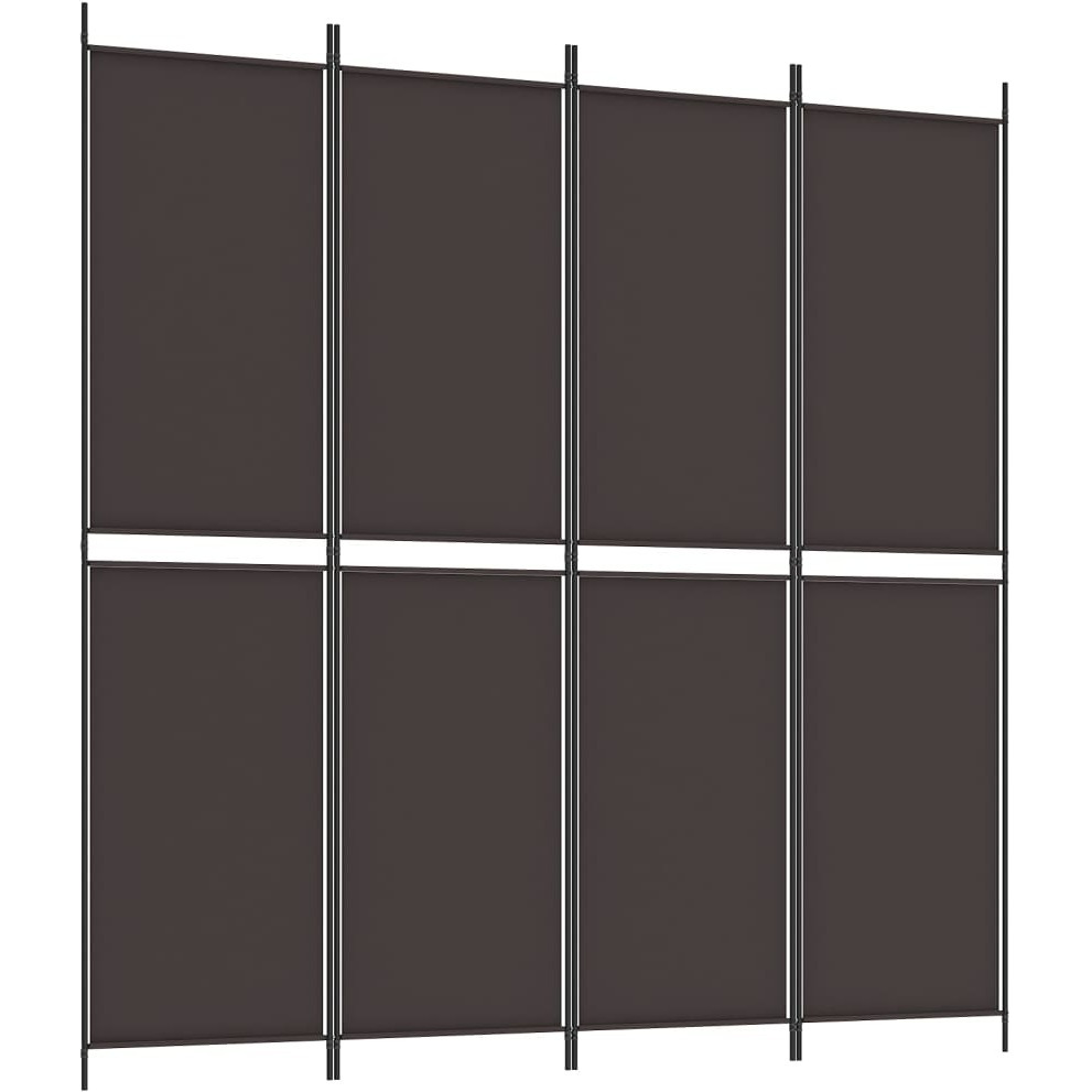 vidaXL 4-Panel Room Divider Brown 78.7&quotx78.7" Fabric