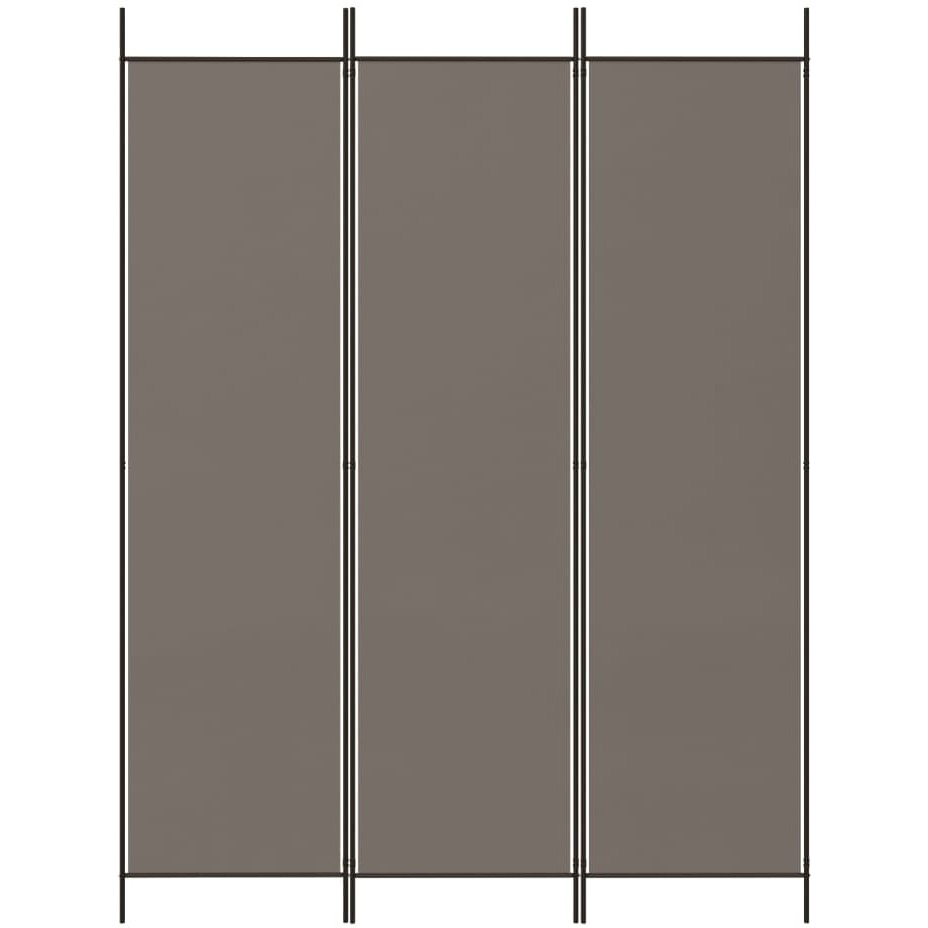 vidaXL 3-Panel Room Divider Anthracite 59.1&quotx86.6" Fabric