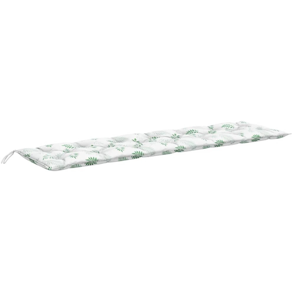 vidaXL Garden Bench Cushion Leaf Pattern 78.7&quotx19.7&quotx2.8" Fabric