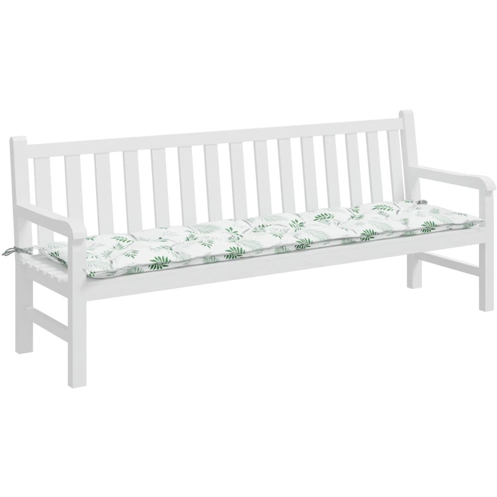vidaXL Garden Bench Cushion Leaf Pattern 78.7&quotx19.7&quotx2.8" Fabric