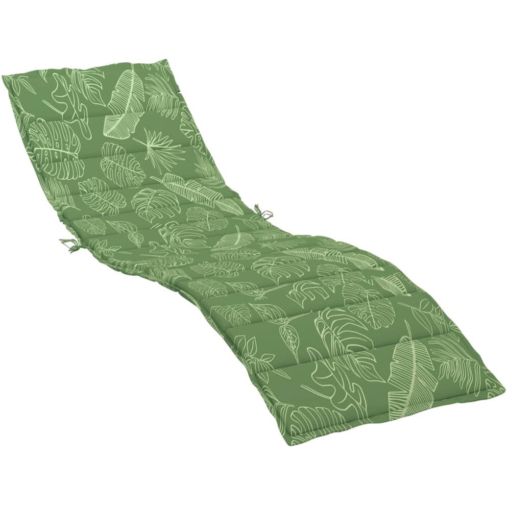 vidaXL Sun Lounger Cushion Leaf Pattern Oxford Fabric