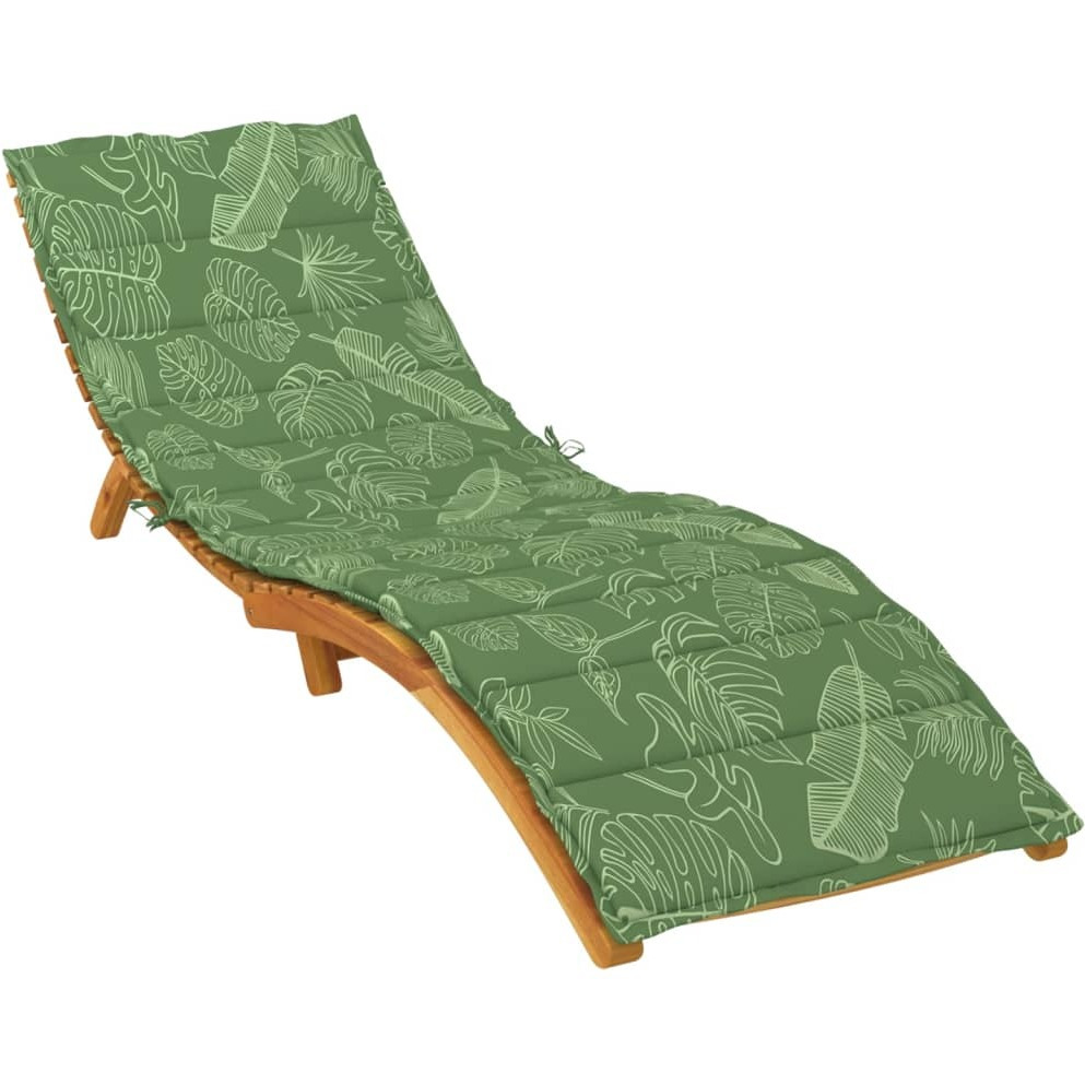 vidaXL Sun Lounger Cushion Leaf Pattern Oxford Fabric