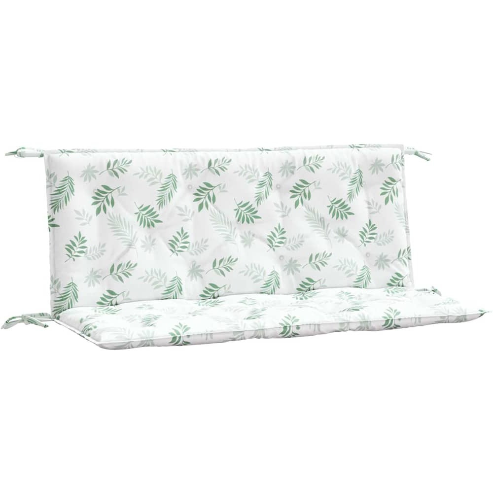 vidaXL Garden Bench Cushions 2pcs Leaf Pattern 47.2&quotx19.7&quotx2.8" Fabric