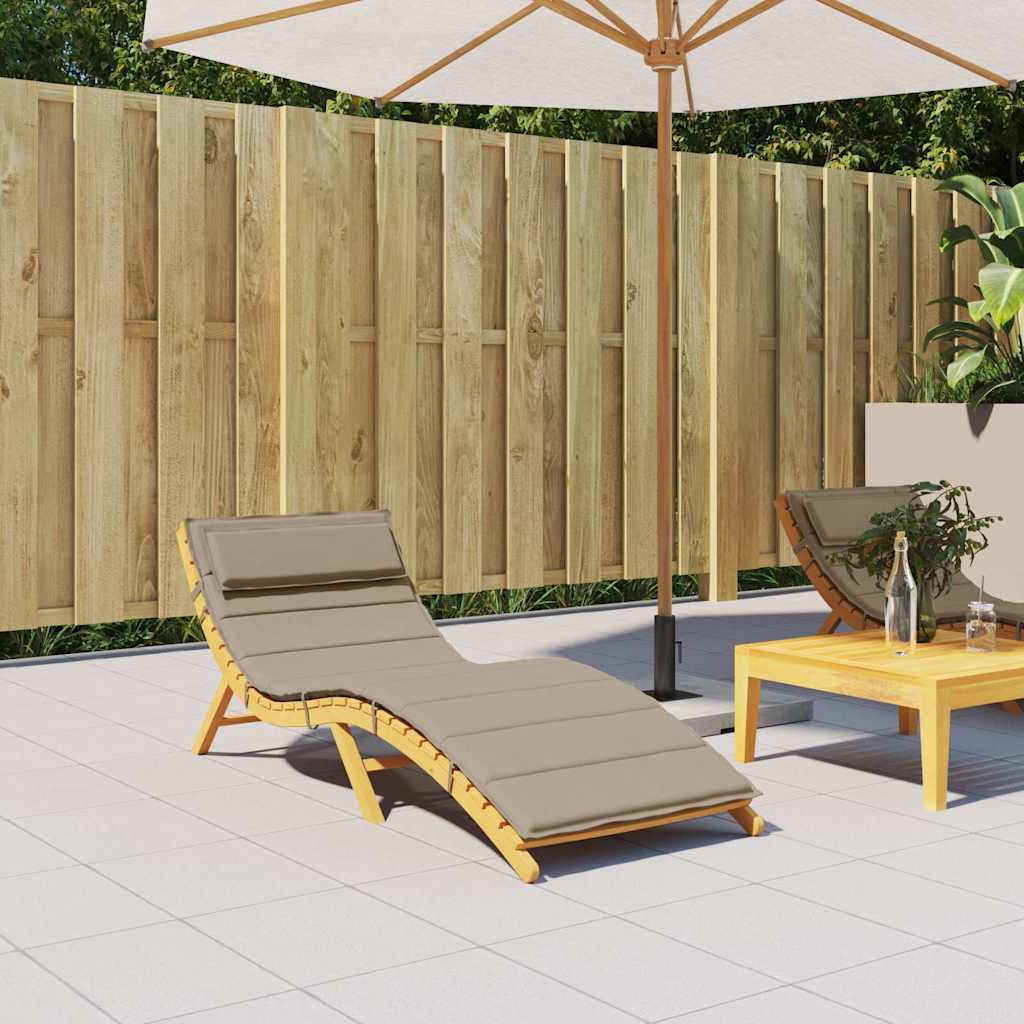 vidaXL Sun Lounger Cushion Taupe 70.9&quotx23.6&quotx1.2" Oxford Fabric