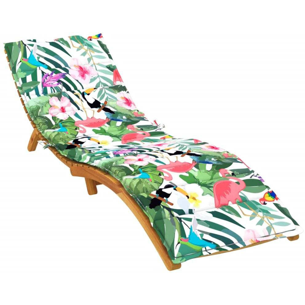 vidaXL Sun Lounger Cushion Multicolor Oxford Fabric