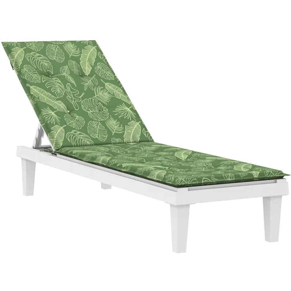 vidaXL Deck Chair Cushion Leaf Pattern Oxford Fabric