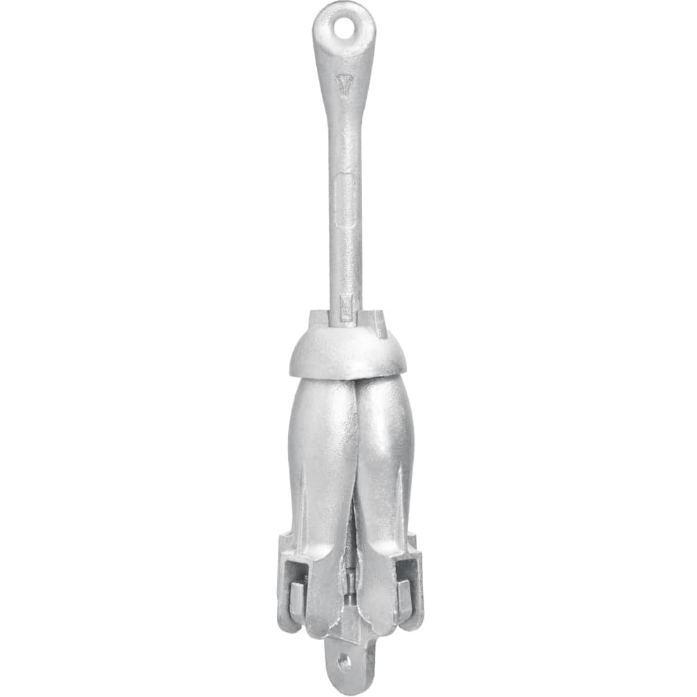 vidaXL Folding Anchor Silver 8.8 lb Malleable Iron