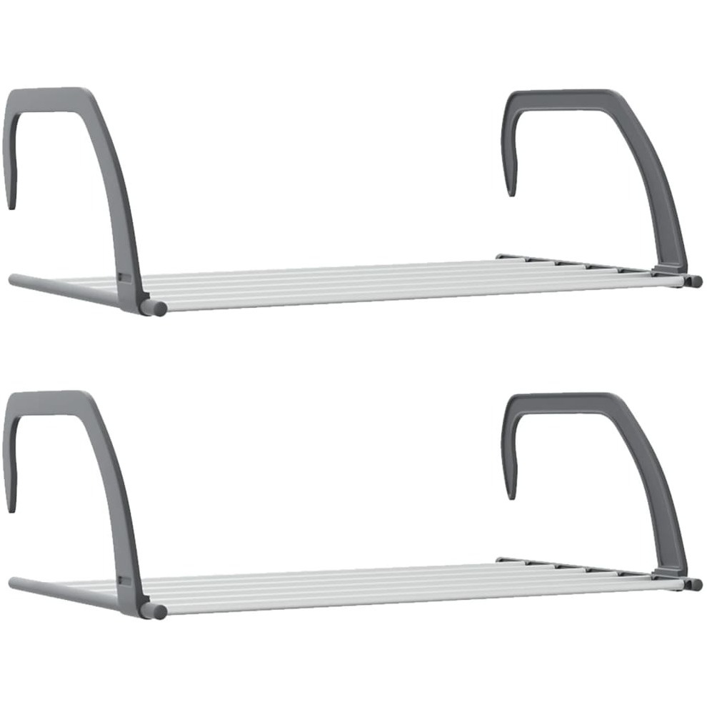 vidaXL Drying Racks 2 pcs 20.9&quotx13&quotx7.1" Aluminum