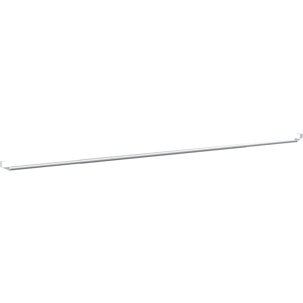 vidaXL Curtain Rails 2 Pcs White and Silver 35.4"-51.2" Aluminum