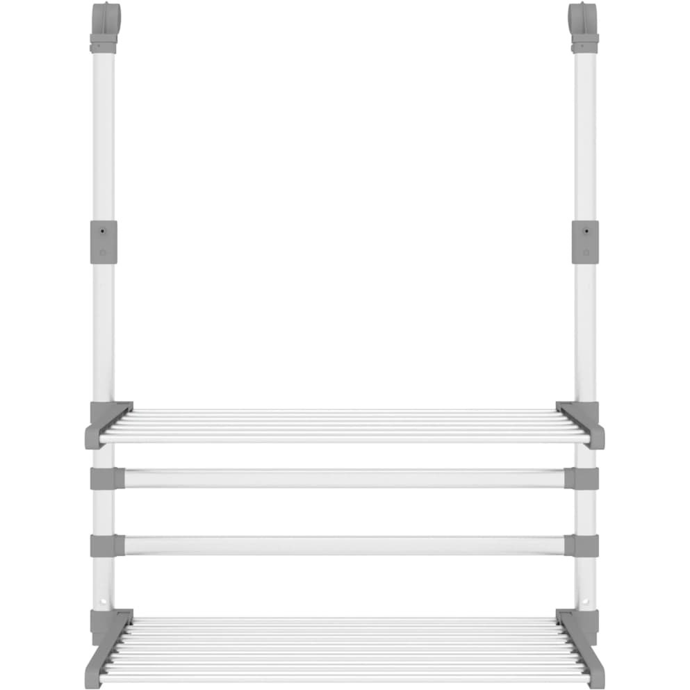 vidaXL Drying Rack for Balcony 21.3&quotx9.8&quotx16.5" Aluminum