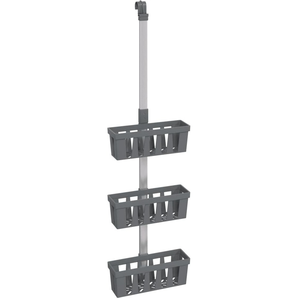 vidaXL Shower Hanger Shelf 11.8" x 5.9" x (26.4"-41.3") Aluminum