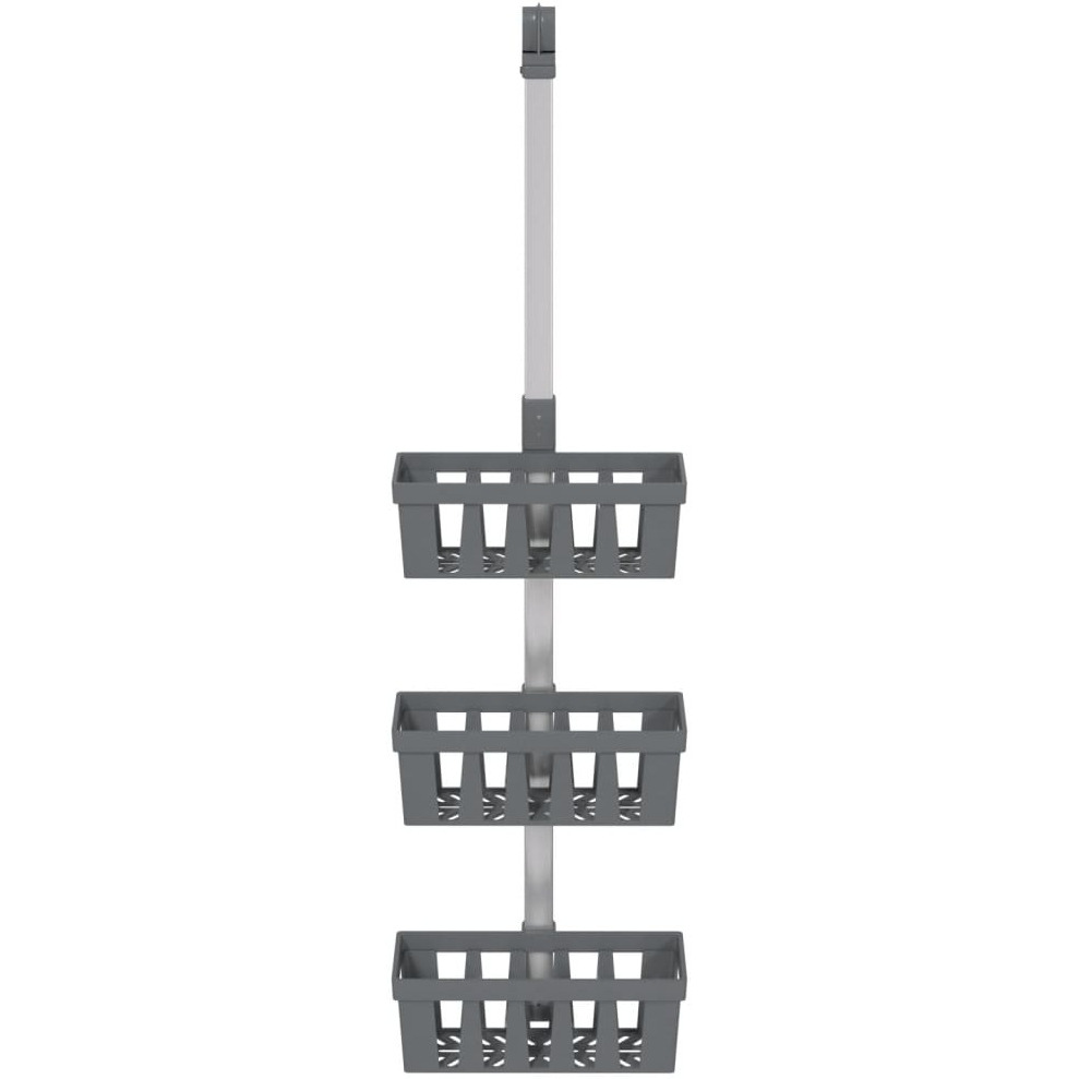vidaXL Shower Hanger Shelf 11.8" x 5.9" x (26.4"-41.3") Aluminum