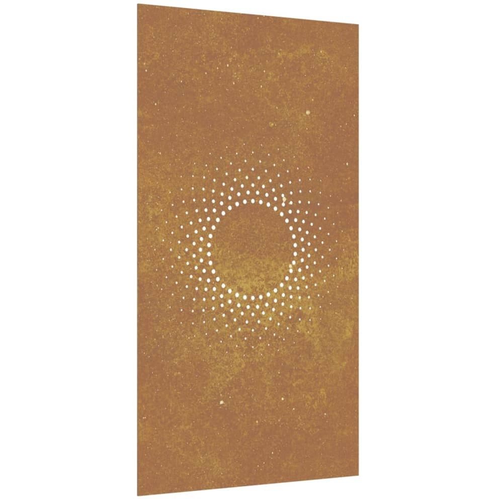 vidaXL Patio Wall Decoration 41.3&quotx21.7" Corten Steel Sun Design