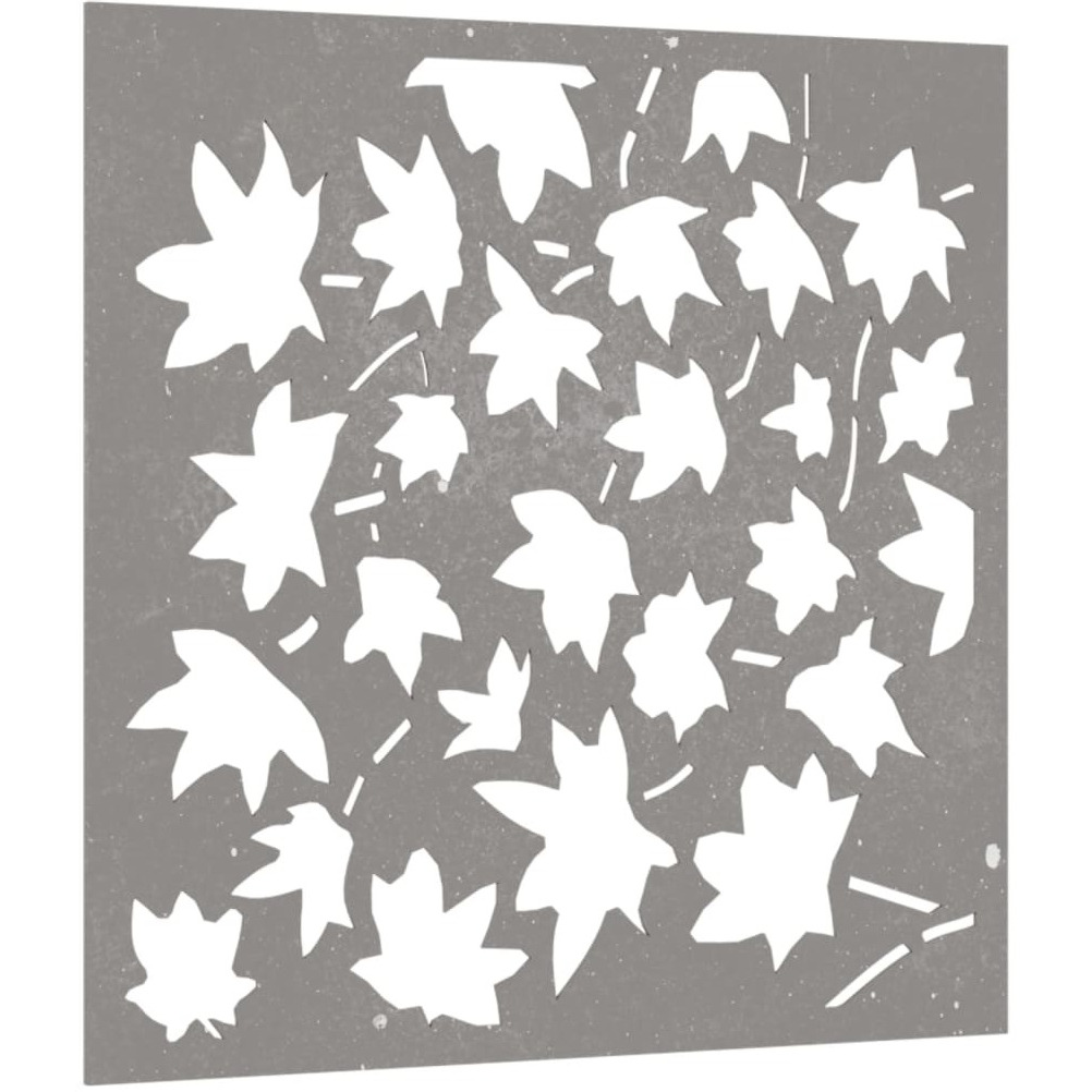 vidaXL Patio Wall Decoration 21.7&quotx21.7" Corten Steel Maple Leaf Design
