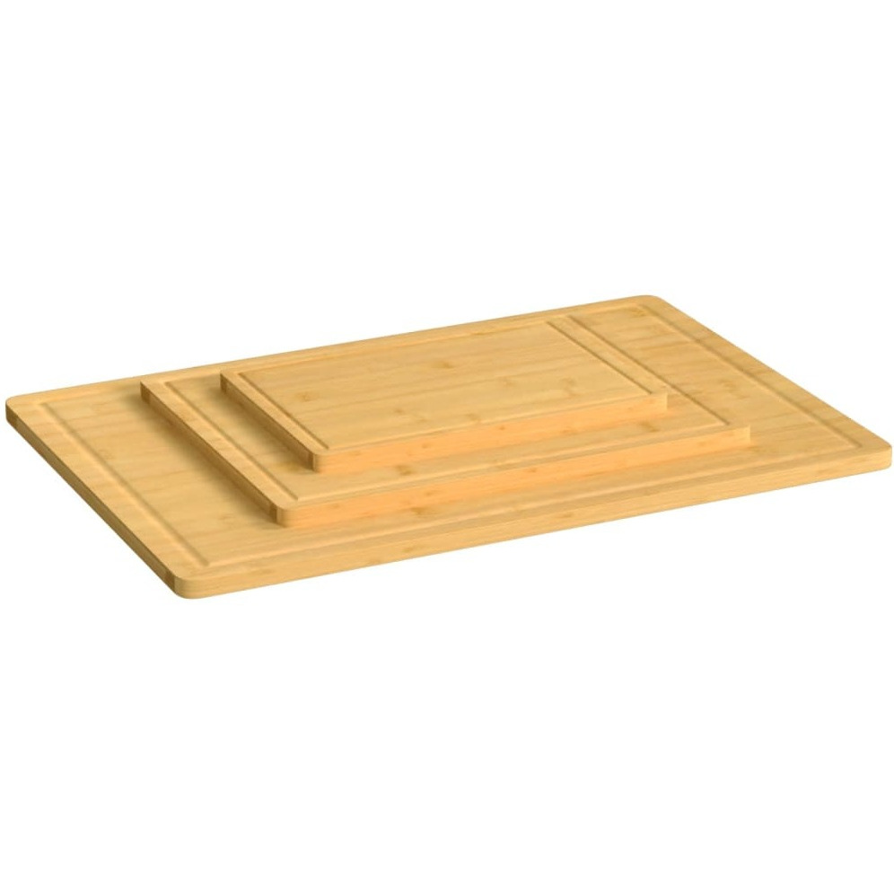 vidaXL 3 Piece Chopping Board Set Bamboo