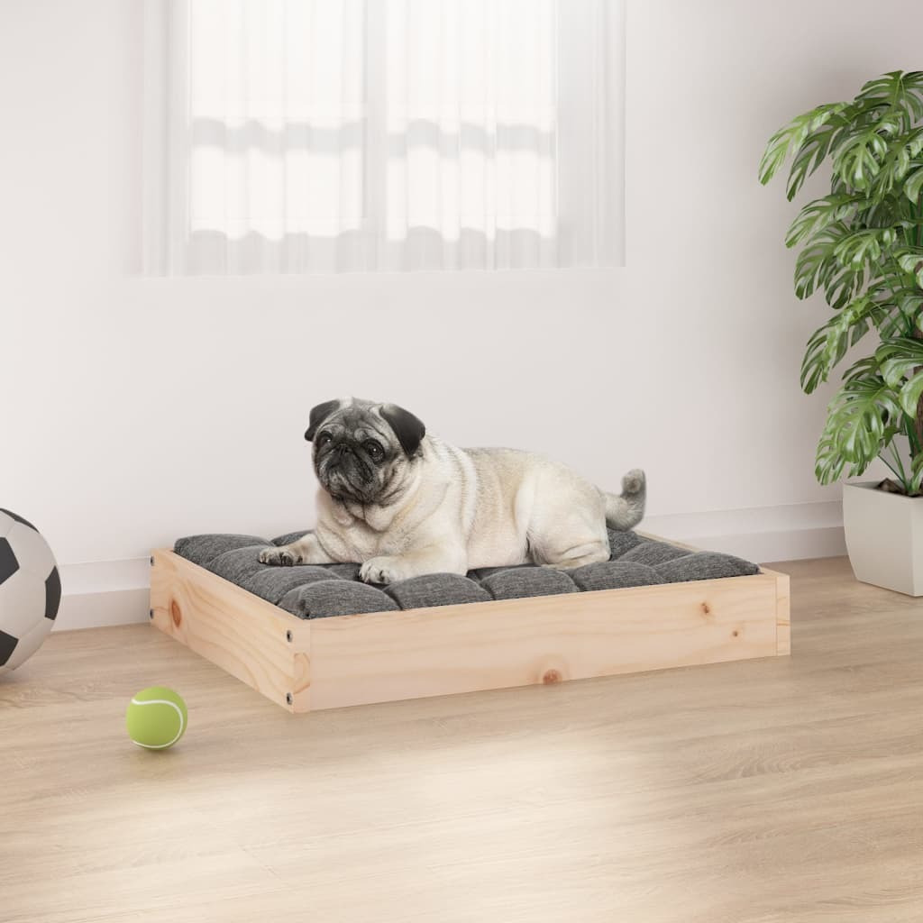 vidaXL Dog Bed 24.2&quotx19.3&quotx3.5" Solid Wood Pine