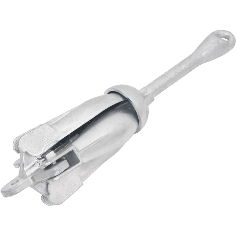 vidaXL Folding Anchor Silver 5.5 lb Malleable Iron