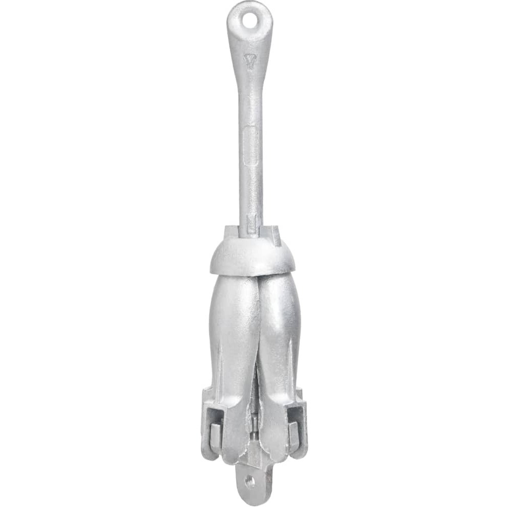vidaXL Folding Anchor Silver 3.3 lb Malleable Iron