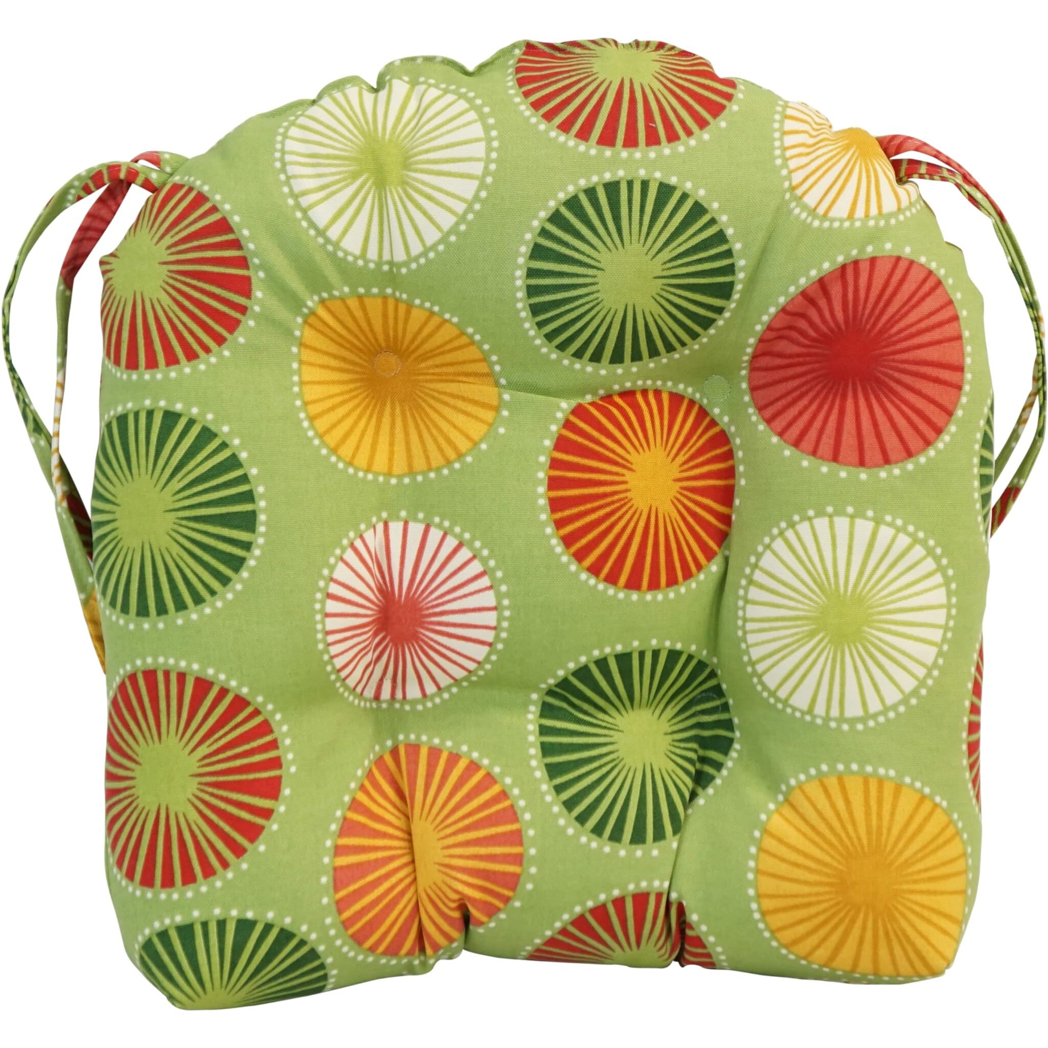 16-inch Spun Polyester Outdoor U-shaped Tufted Chair Cushions (Set of 2) 916X16US-T-2CH-OD-127