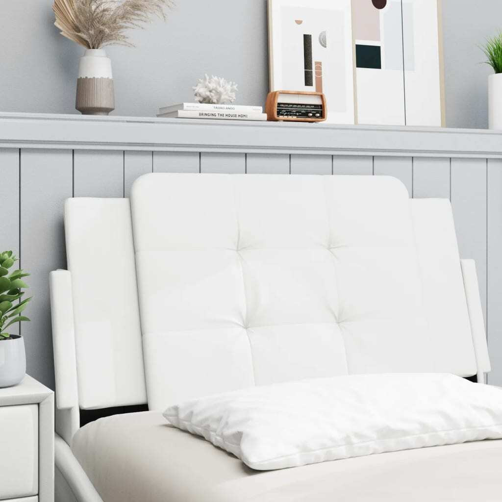 vidaXL Headboard Cushion White 39.4 Faux Leather