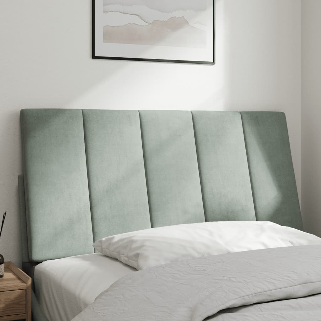 vidaXL Headboard Cushion Light Gray 39.4 Velvet