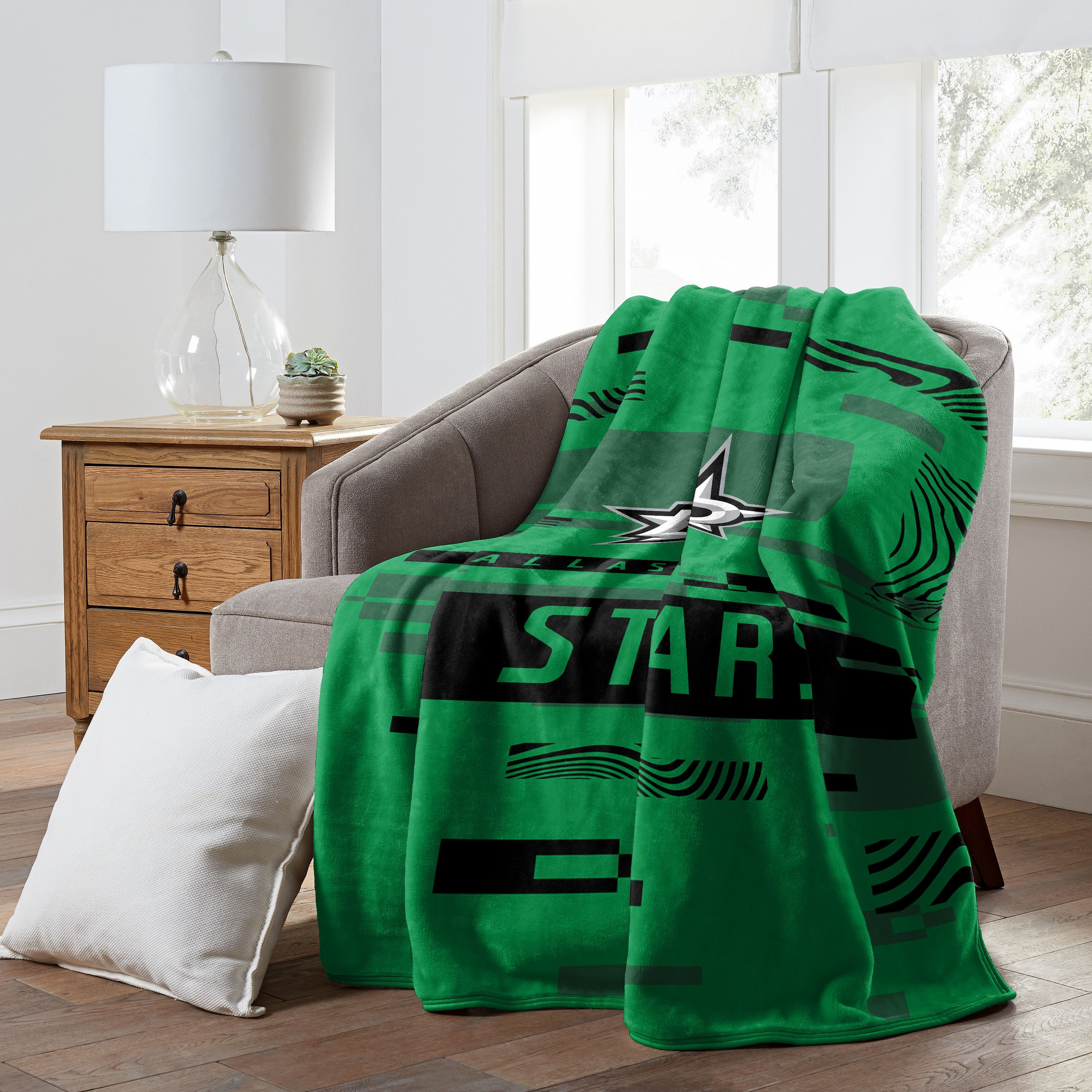 Stars OFFIcIAL NHL Digitize Raschel Throw Blanket 60 x 80(D0102H94UQU)