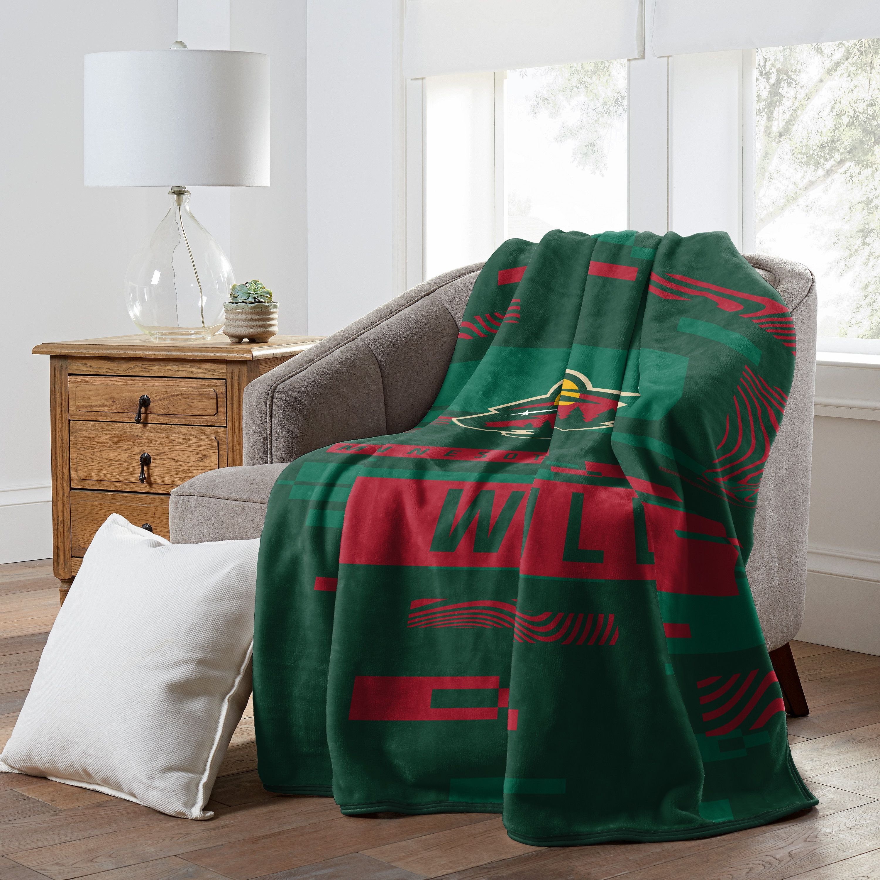 Wild OFFIcIAL NHL Digitize Raschel Throw Blanket 60 x 80(D0102H94UYV)