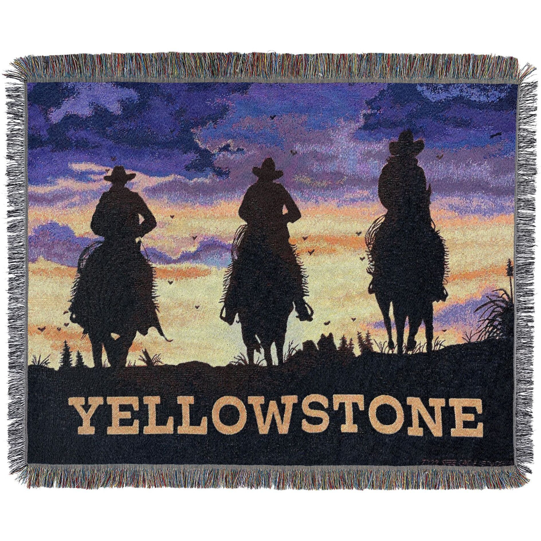 ENT 051 Yellowstone-giddy Up Woven Tapestry Throws(D0102H21L9Y)