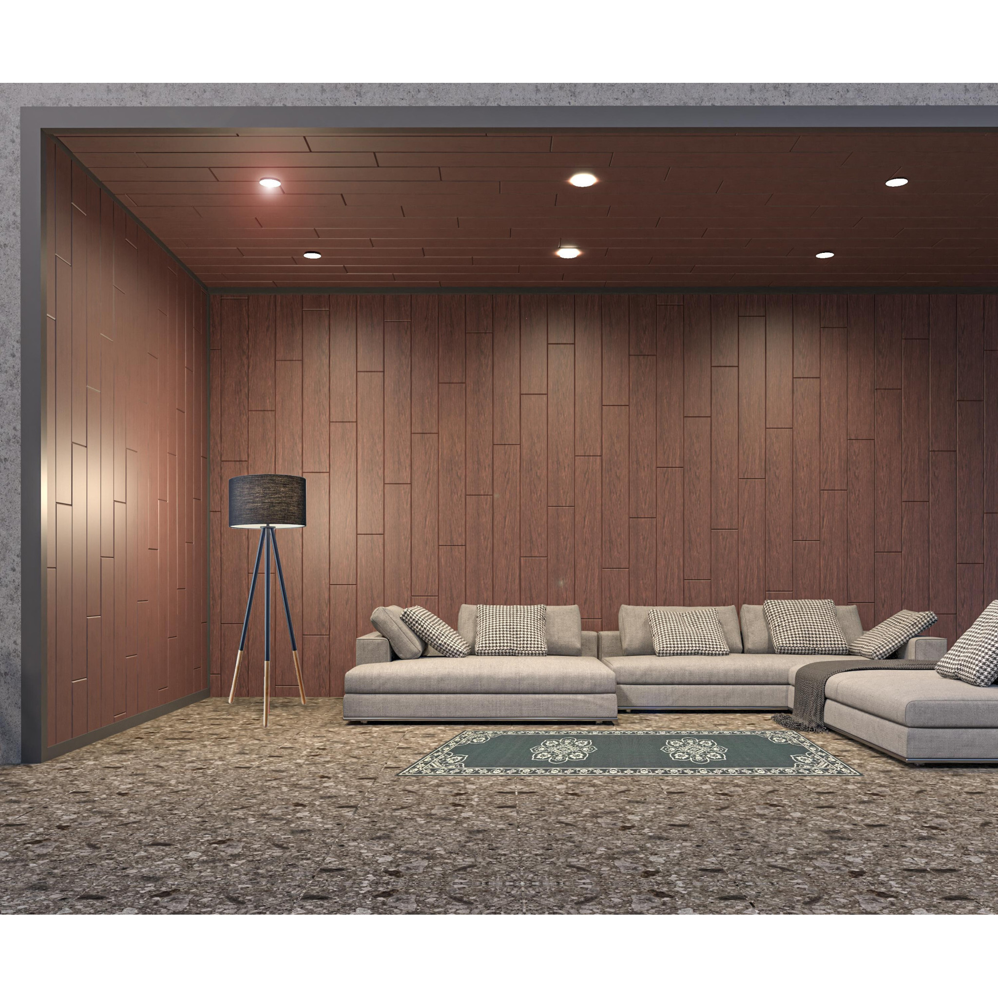 2 X 8 gray and Ivory Oriental Stain Resistant Indoor Outdoor Area Rug