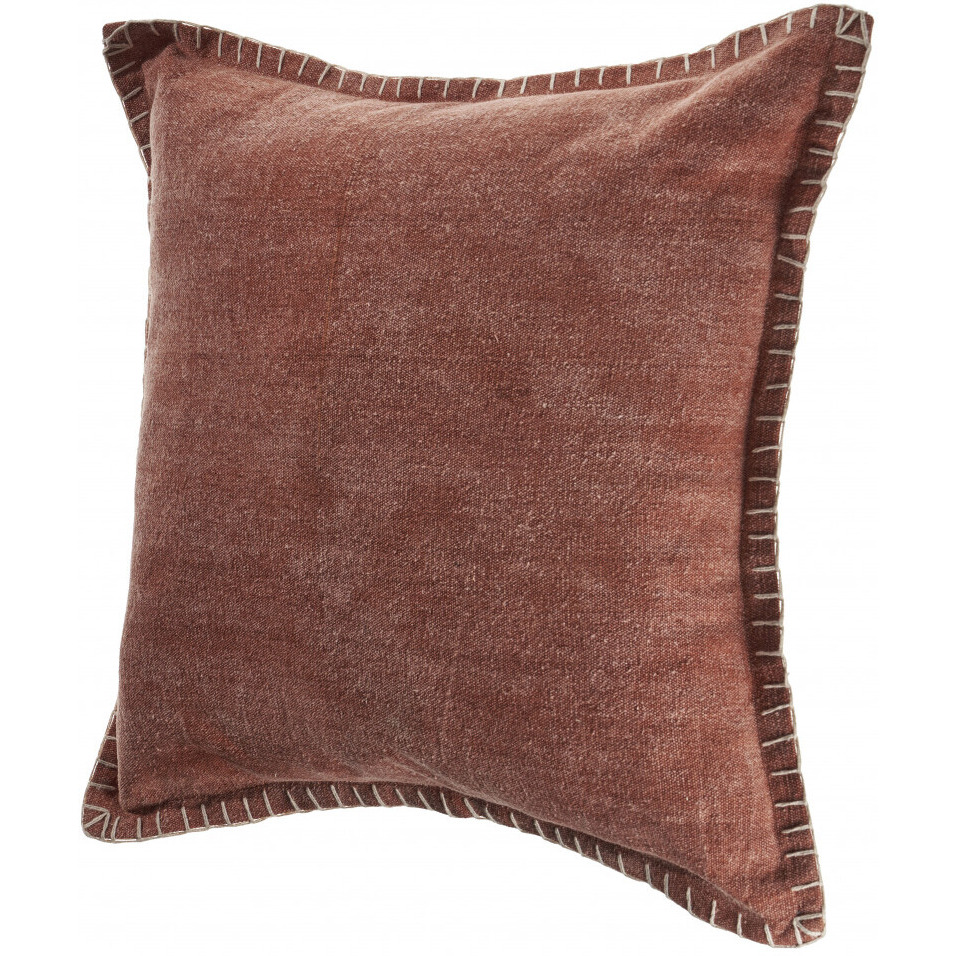 24 X 24 clay 100% cotton Zippered Pillow