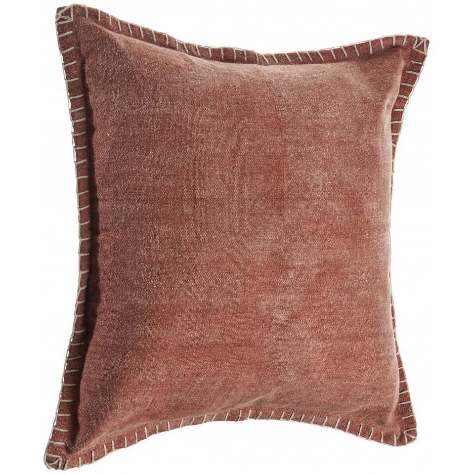 24 X 24 clay 100% cotton Zippered Pillow