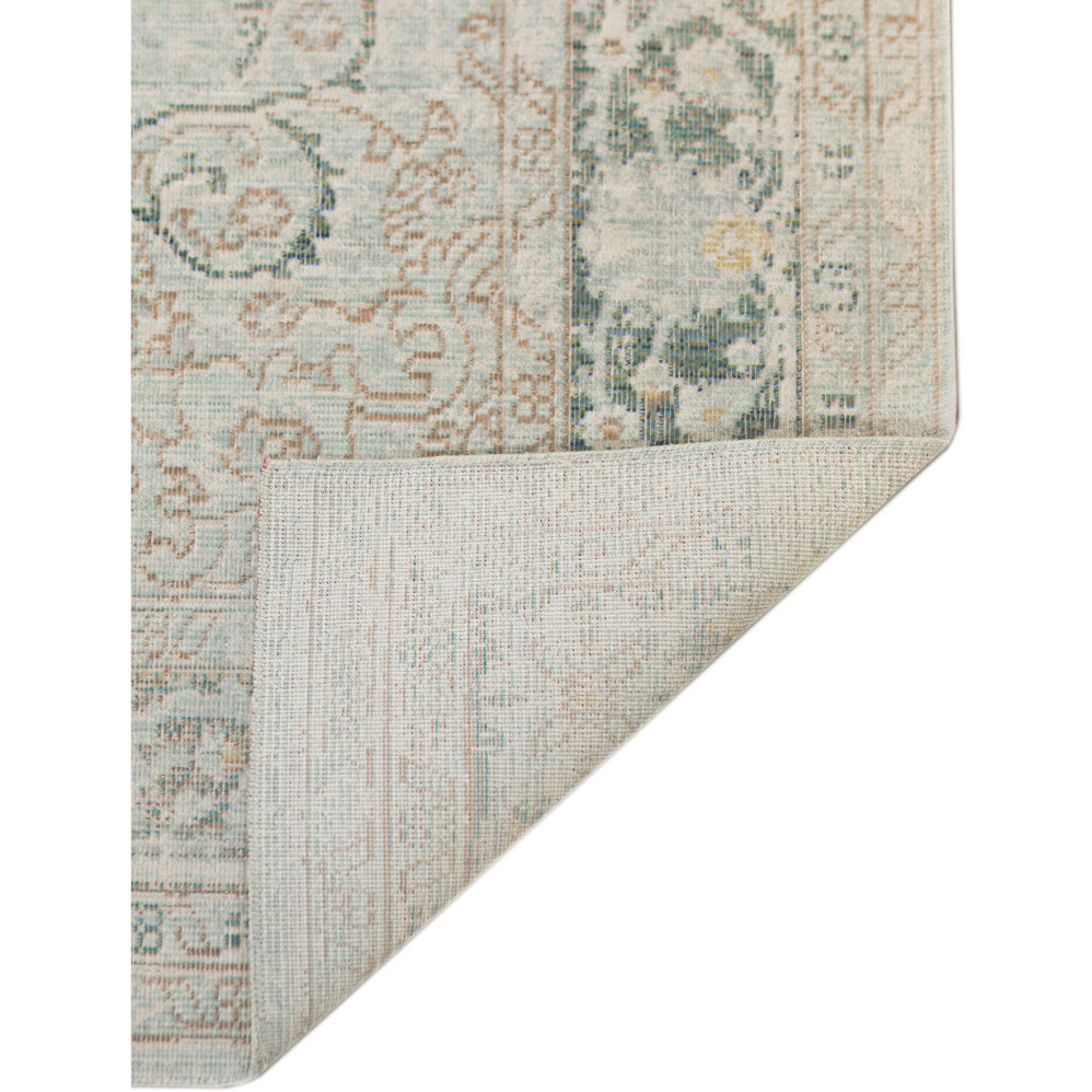 2' x 3' Green and Brown Medallion Power Loom Distressed Area Rug