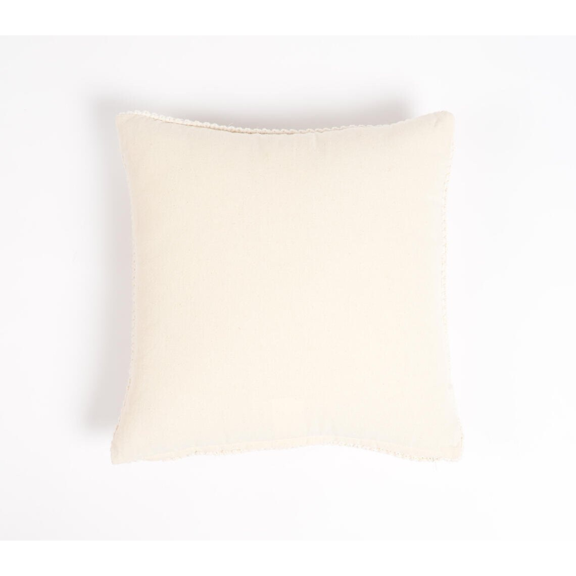 16" X 16" White Check Cotton Pillow Cover