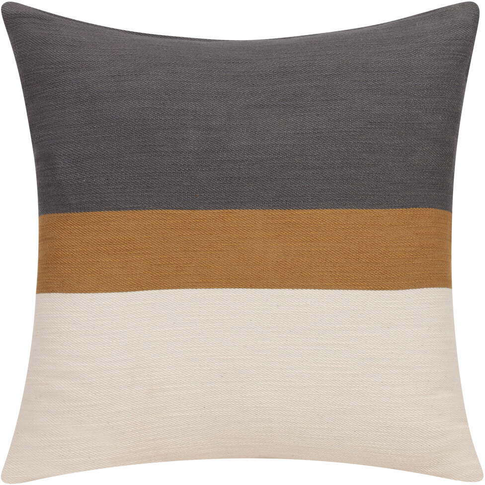24" X 24" Brown Cotton Zippered Pillow