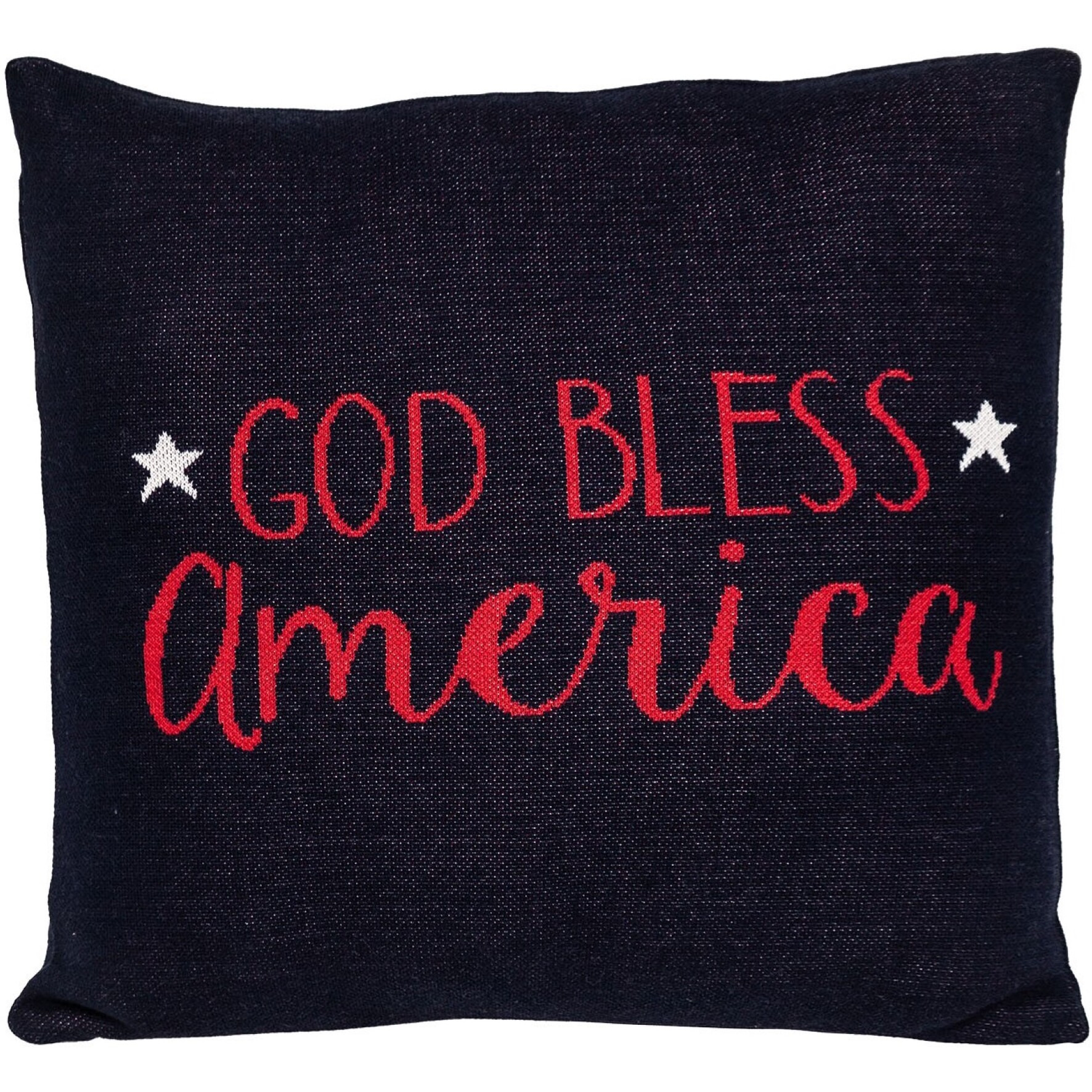 Navy Blue Patriotic Throw Pillow