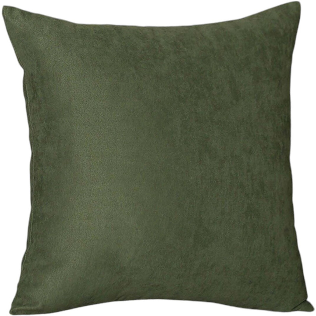 Set Of Four 20" X 20" Fern Green Polyester Zippered Pillow Cover