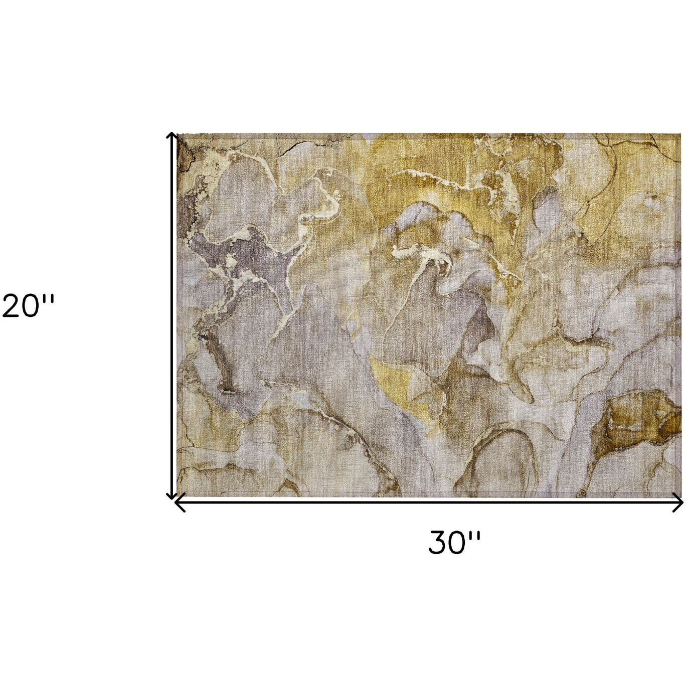 2' X 3' Taupe Abstract Washable Non Skid Indoor Outdoor Area Rug