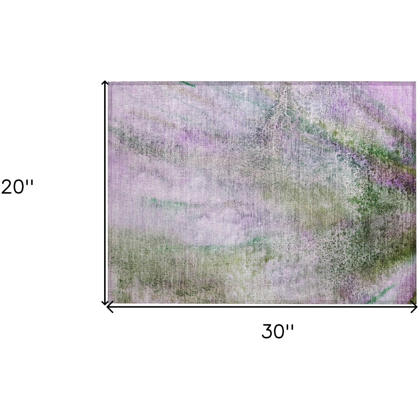 2' X 3' Purple Abstract Washable Non Skid Indoor Outdoor Area Rug