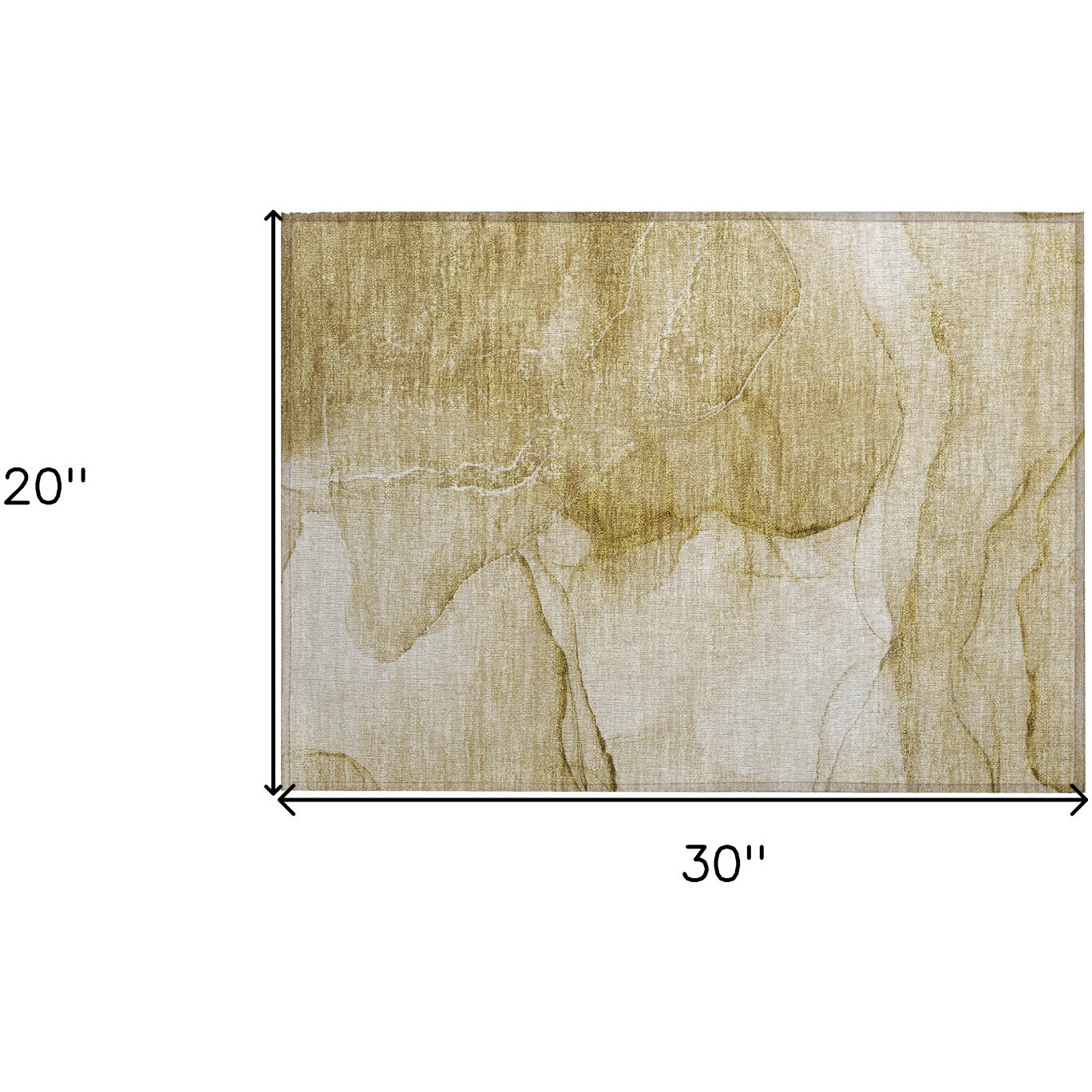 2' X 3' Beige Abstract Washable Non Skid Indoor Outdoor Area Rug