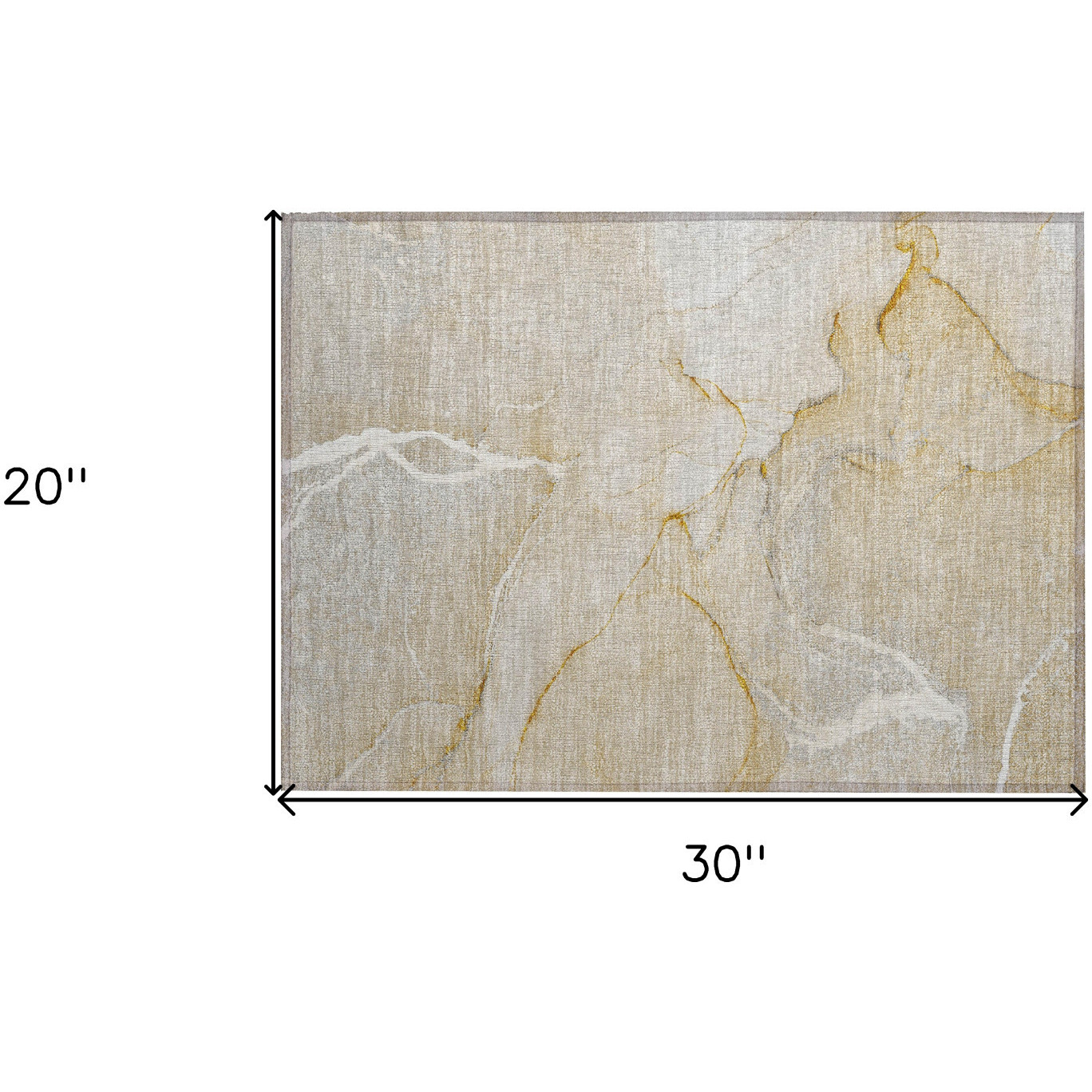 2' X 3' Beige Abstract Washable Indoor Outdoor Area Rug
