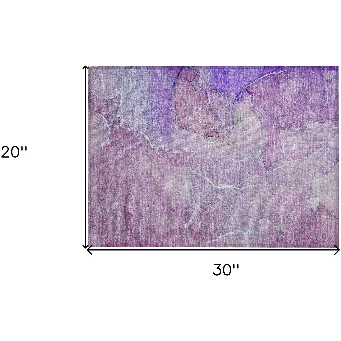 2' X 3' Purple Abstract Washable Non Skid Indoor Outdoor Area Rug