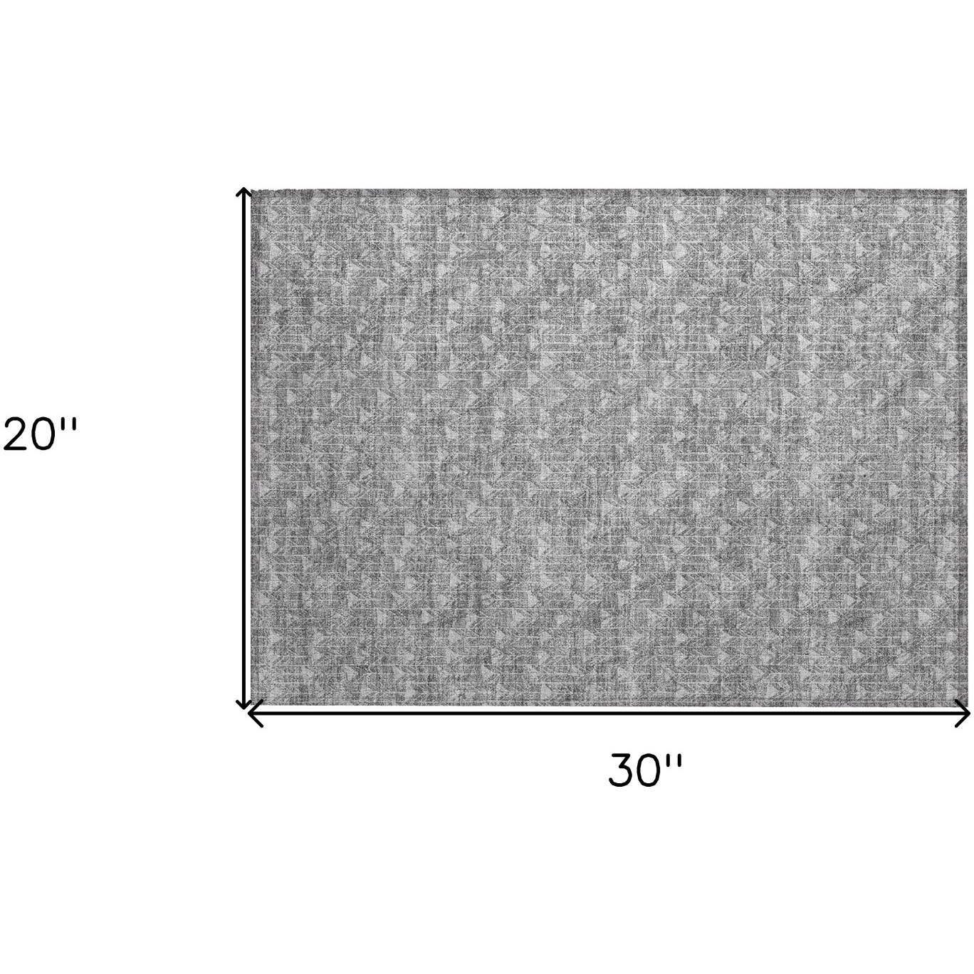 2' X 3' Gray Geometric Washable Non Skid Indoor Outdoor Area Rug