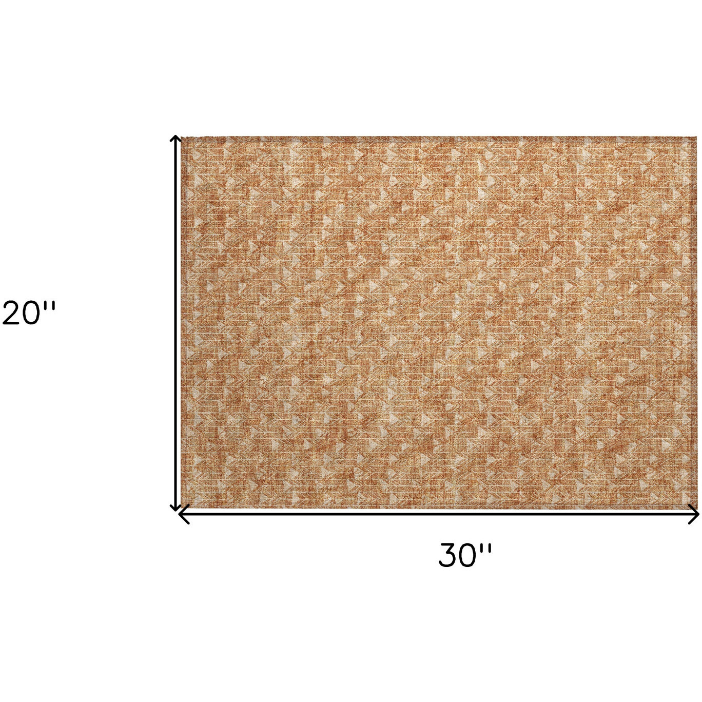2' X 3' Salmon Geometric Washable Non Skid Indoor Outdoor Area Rug