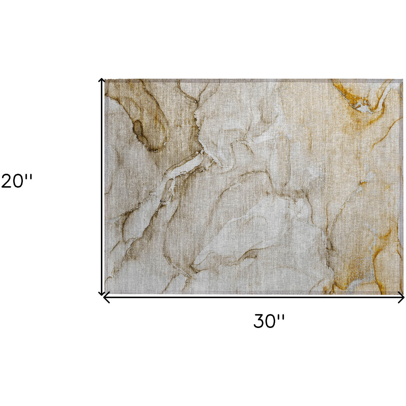 2' X 3' Brown Abstract Washable Non Skid Indoor Outdoor Area Rug