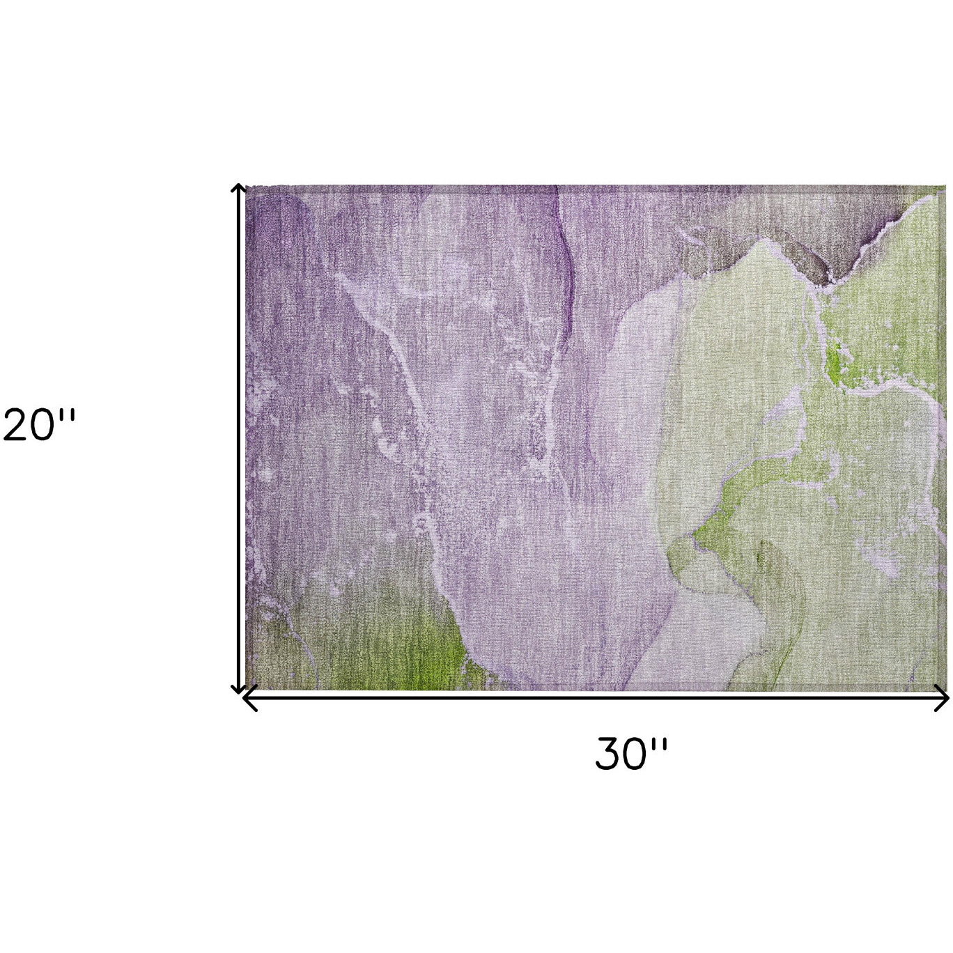 2' X 3' Purple Abstract Washable Non Skid Indoor Outdoor Area Rug