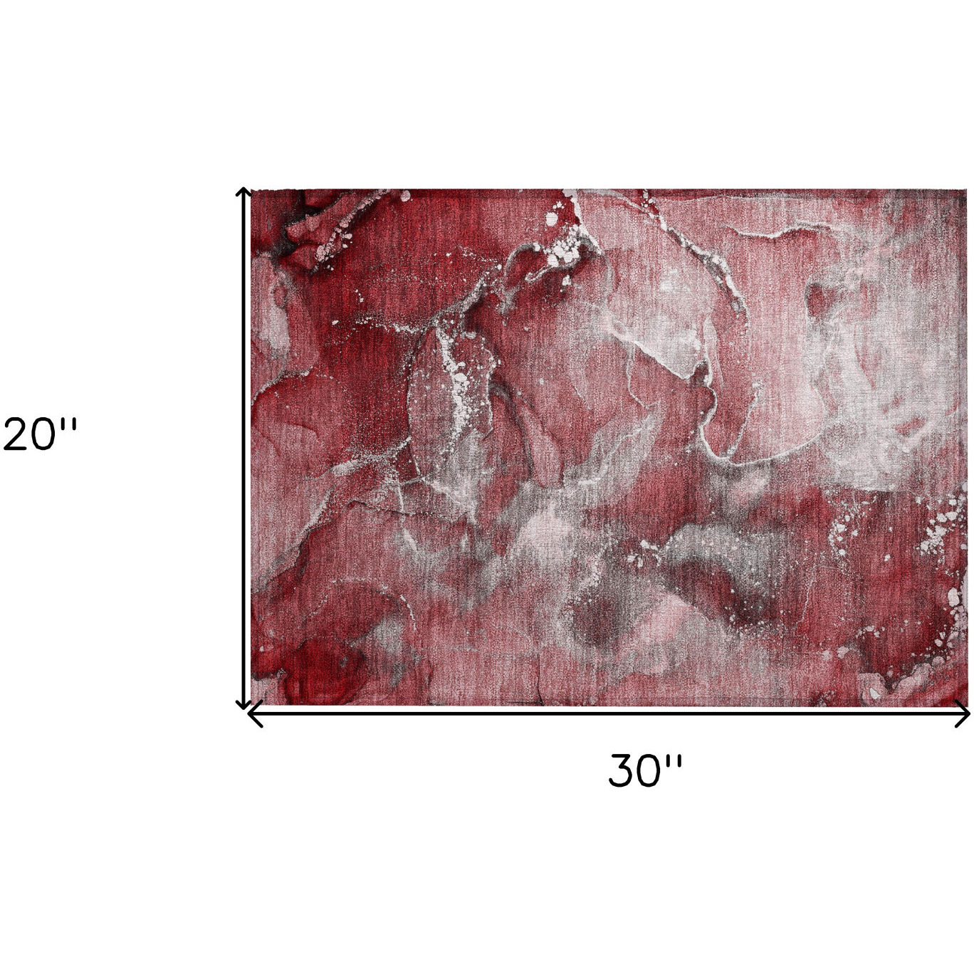 2' X 3' Merlot Abstract Washable Non Skid Indoor Outdoor Area Rug