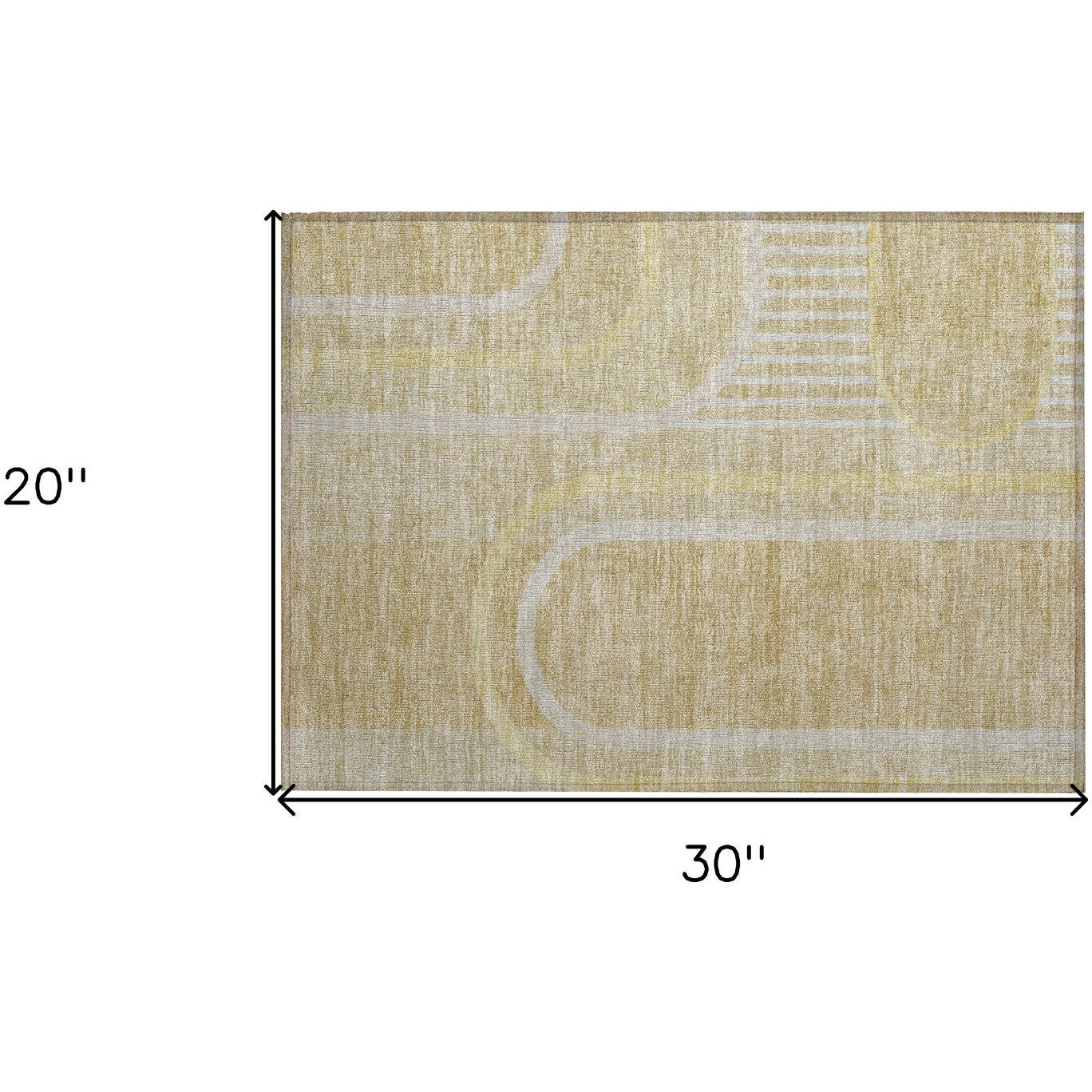 2' X 3' Beige Abstract Washable Non Skid Indoor Outdoor Area Rug